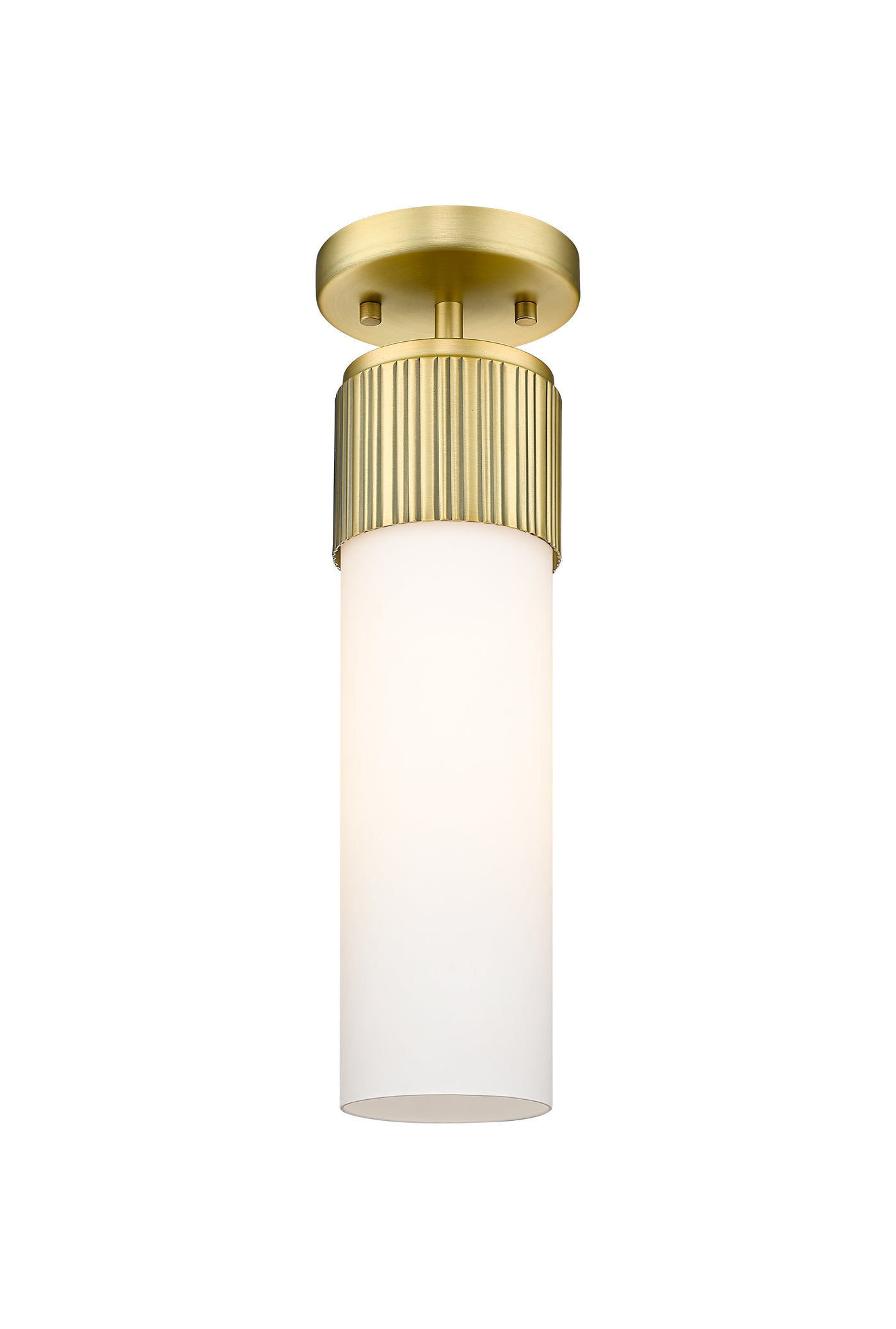 Downtown Semi-Flush Mount Satin Nickel Brass