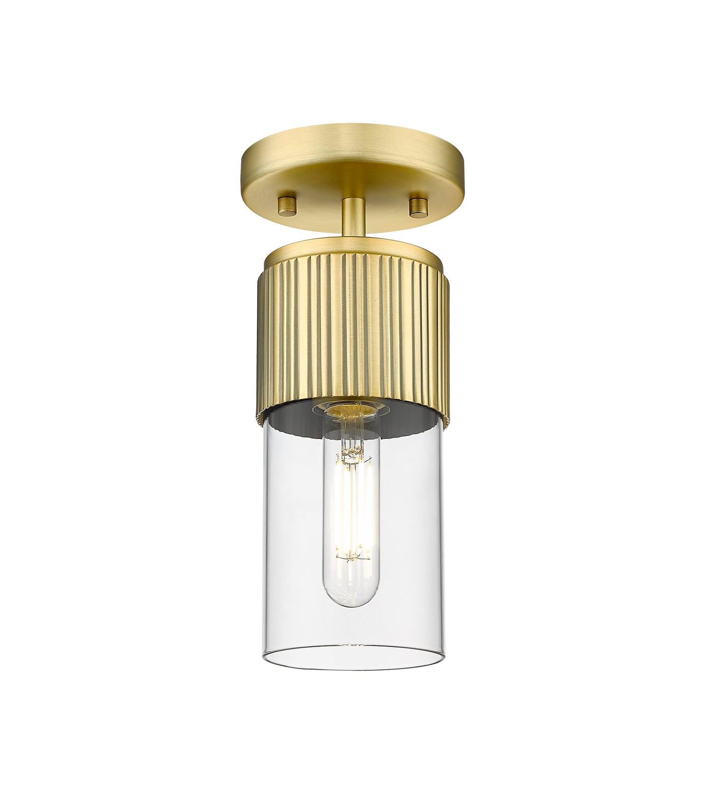 Downtown Semi-Flush Mount Satin Nickel