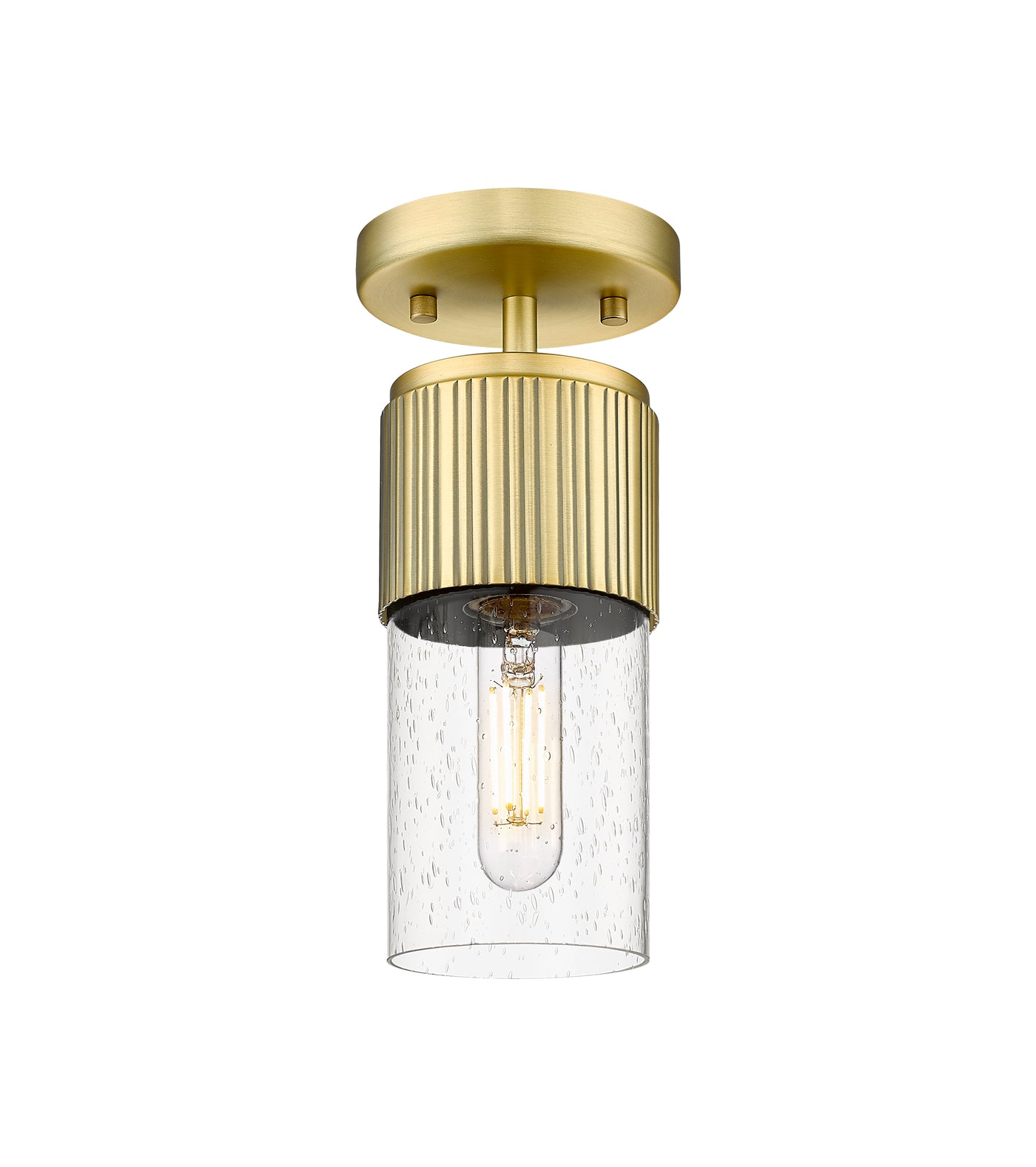 Downtown Semi-Flush Mount Satin Nickel