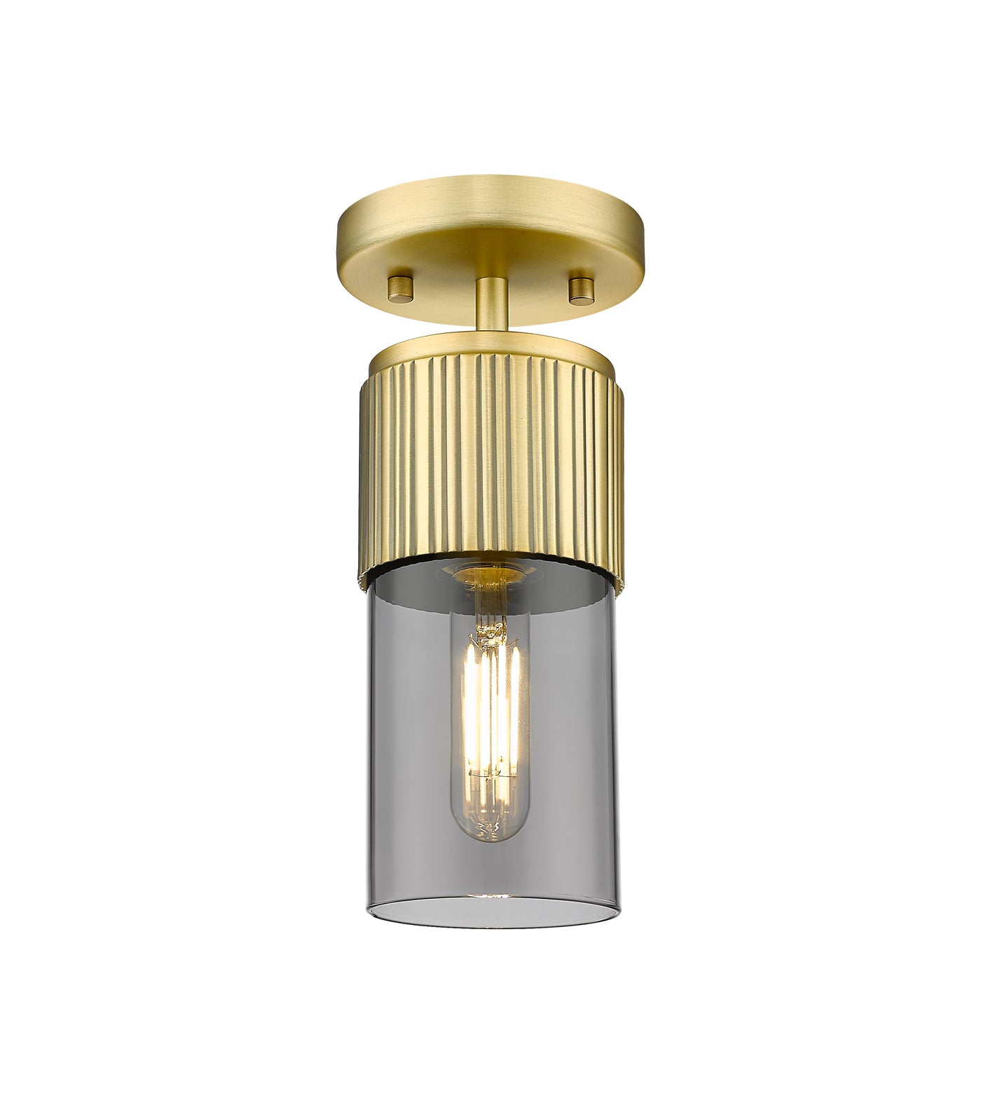 Downtown Semi-Flush Mount Satin Nickel