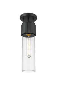 Downtown Semi-Flush Mount Satin Nickel Brass