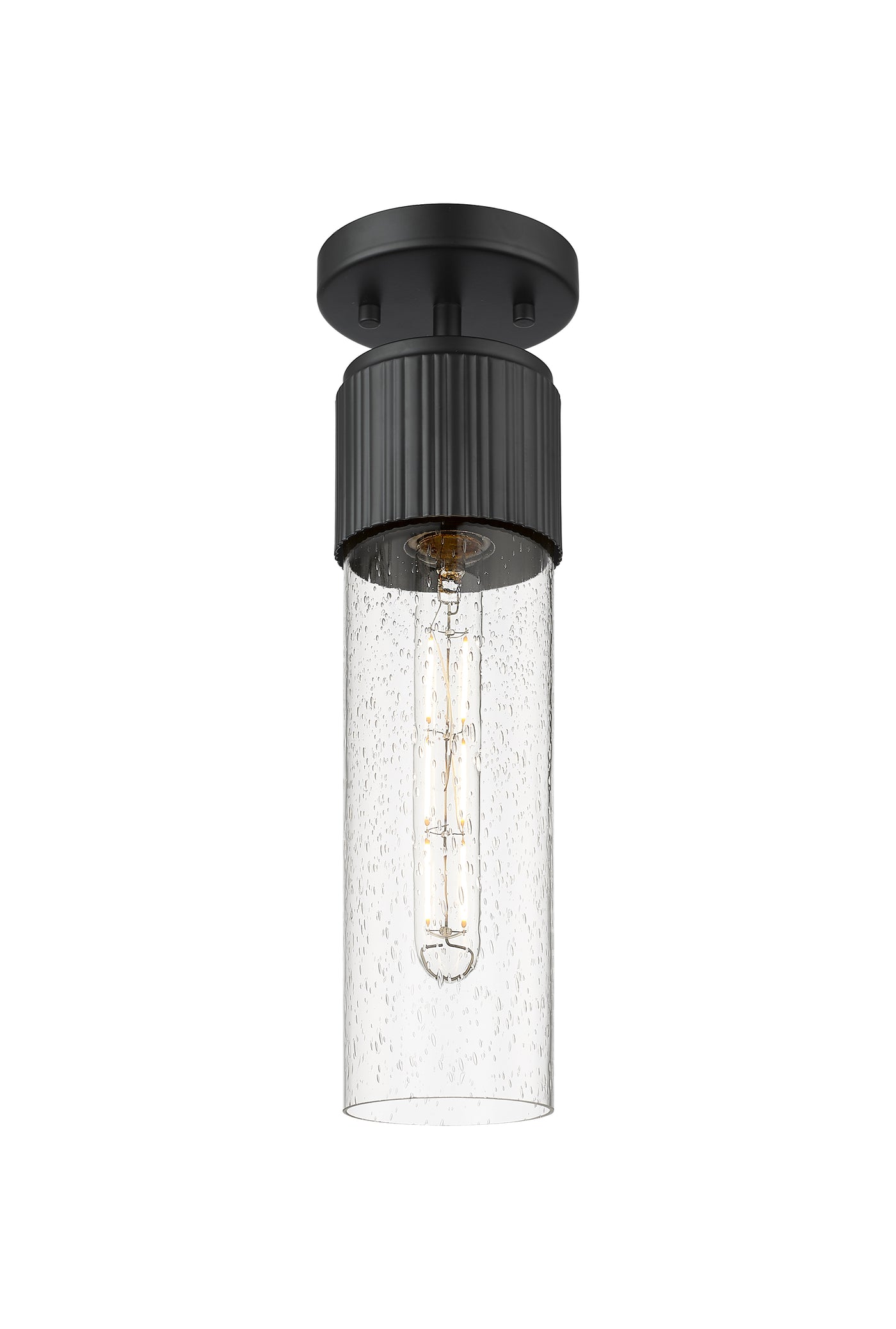 Downtown Semi-Flush Mount Satin Nickel Brass