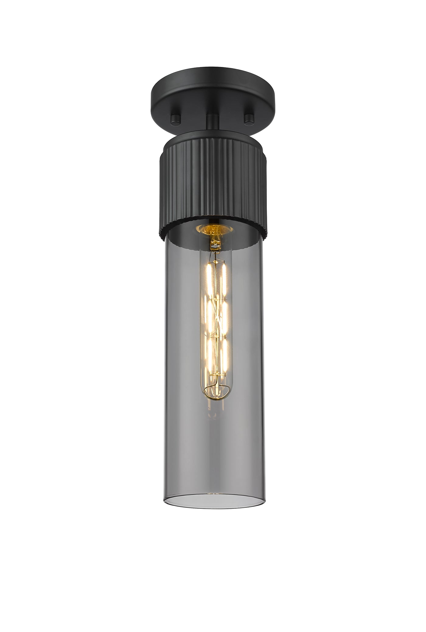 Downtown Semi-Flush Mount Satin Nickel Brass