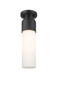 Downtown Semi-Flush Mount Satin Nickel Brass