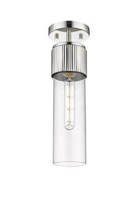 Downtown Semi-Flush Mount Satin Nickel Brass