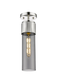 Downtown Semi-Flush Mount Satin Nickel Brass