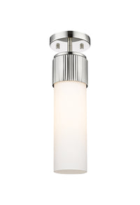 Downtown Semi-Flush Mount Satin Nickel Brass
