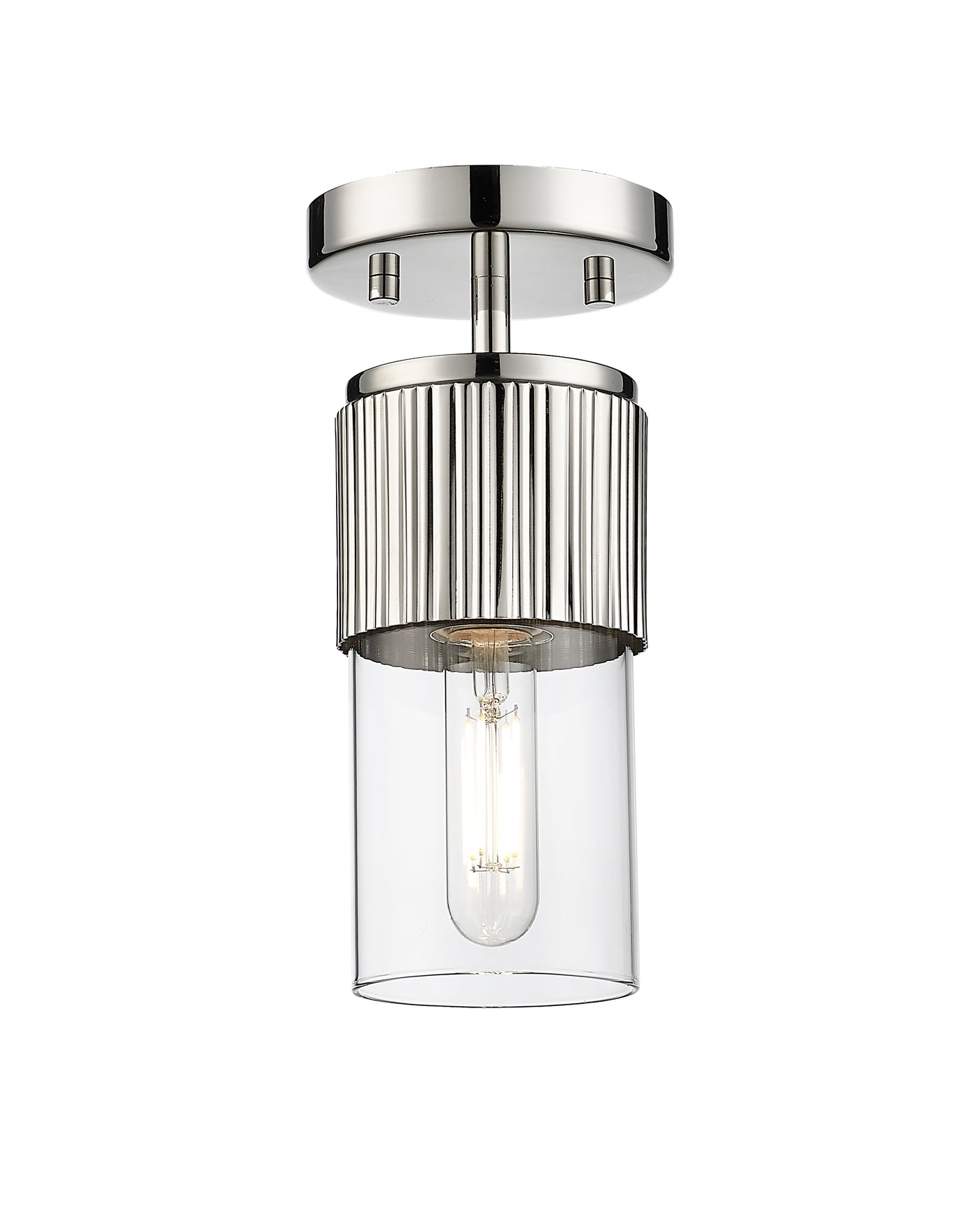 Downtown Semi-Flush Mount Satin Nickel