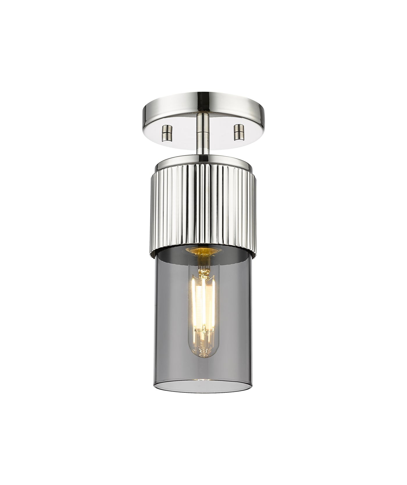 Downtown Semi-Flush Mount Satin Nickel