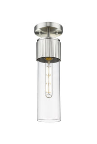 Downtown Semi-Flush Mount Satin Nickel Brass