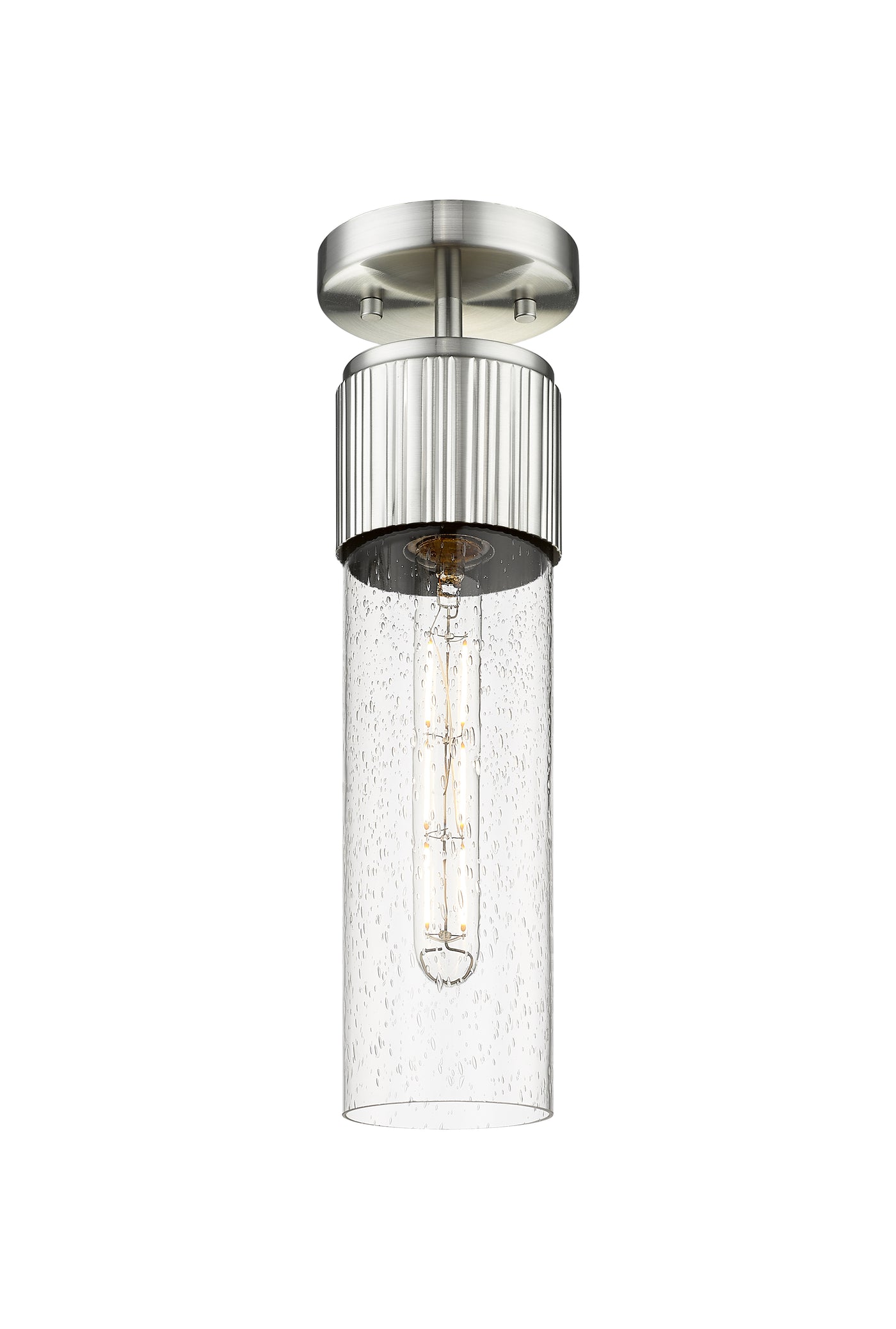 Downtown Semi-Flush Mount Satin Nickel Brass