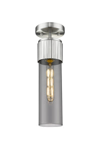 Downtown Semi-Flush Mount Satin Nickel Brass