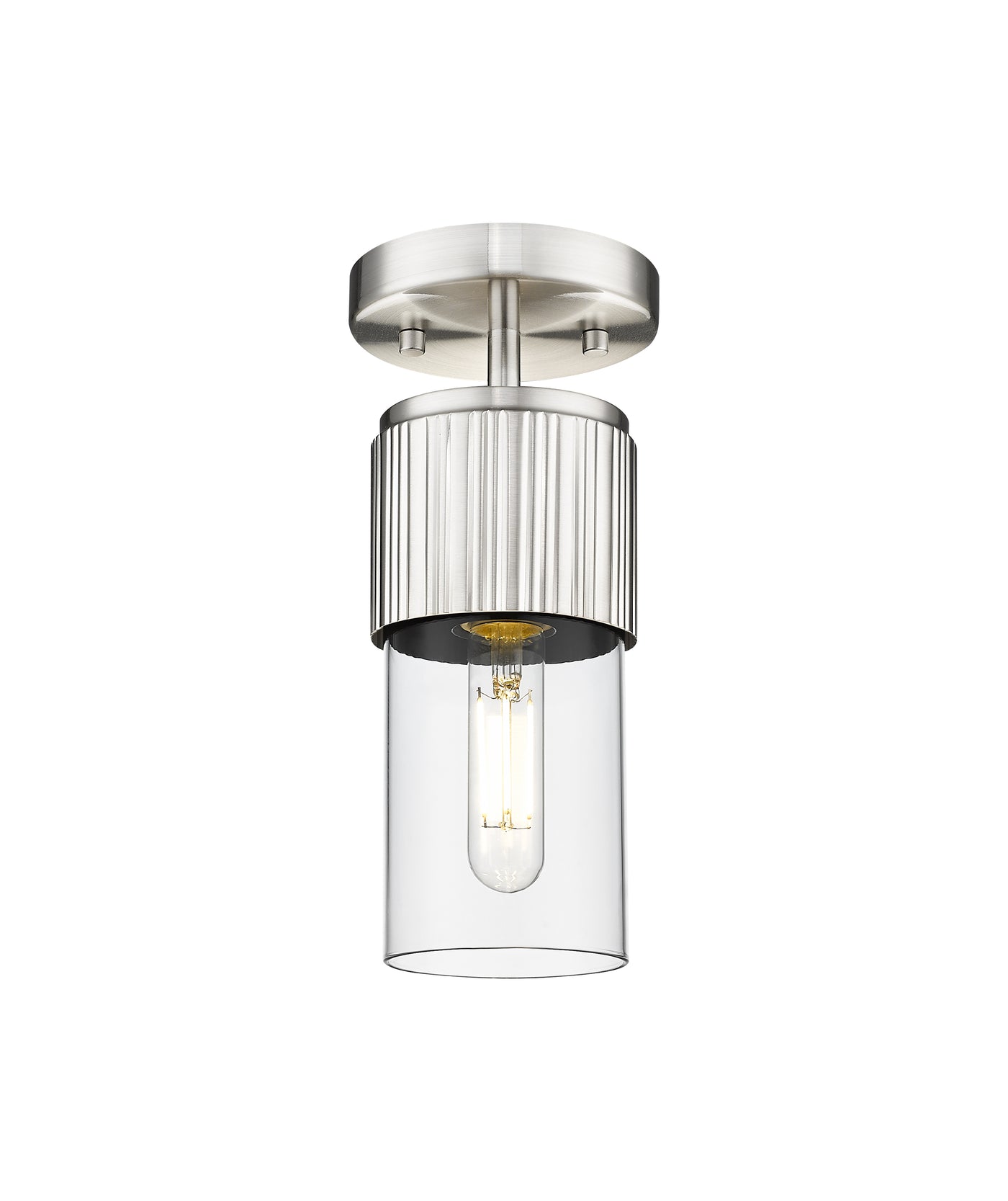 Downtown Semi-Flush Mount Satin Nickel