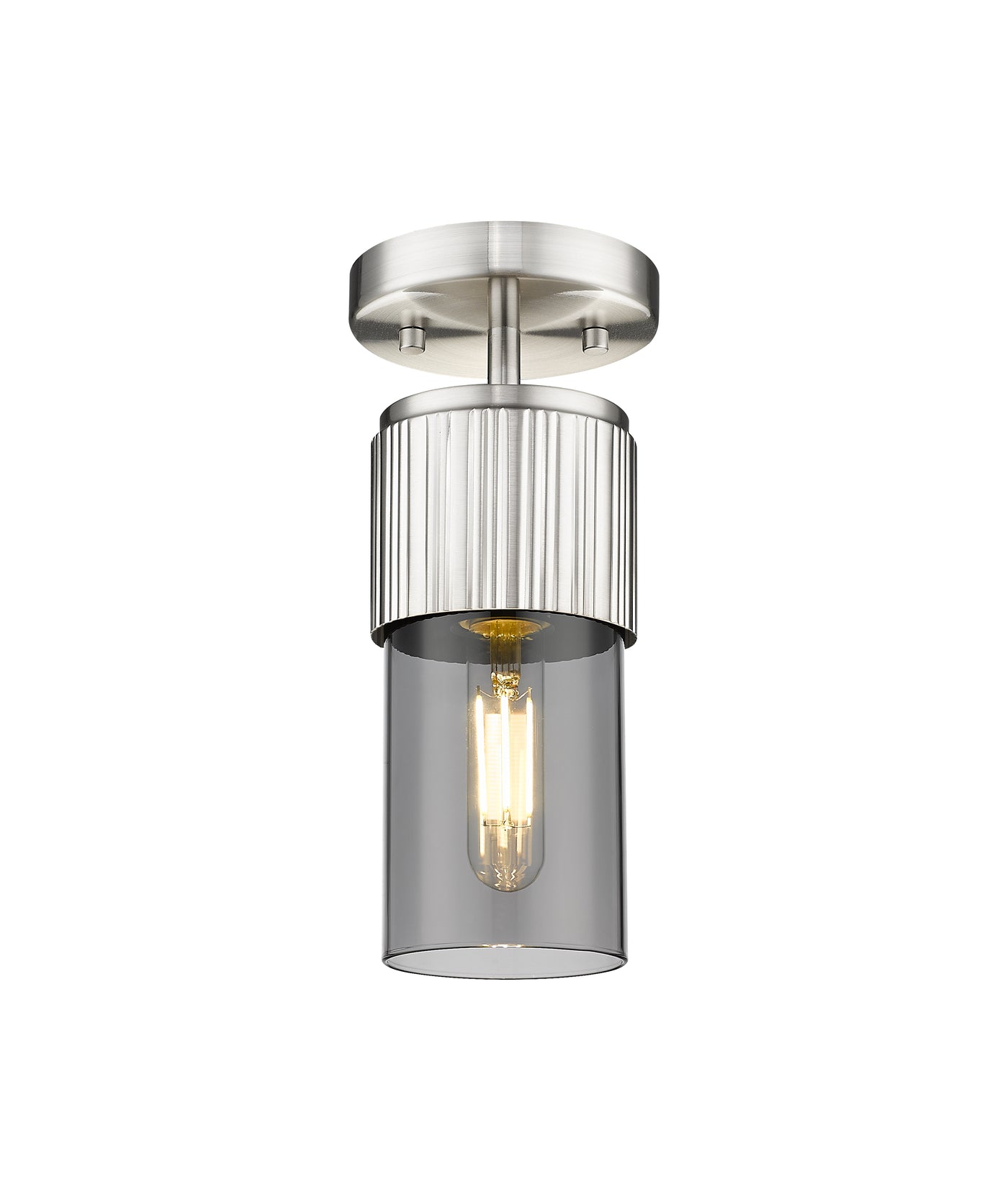 Downtown Semi-Flush Mount Satin Nickel