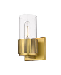 Downtown Urban Sconce Cast Brass Glass