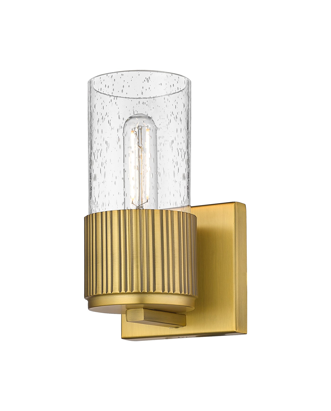 Downtown Urban Sconce Cast Brass Glass