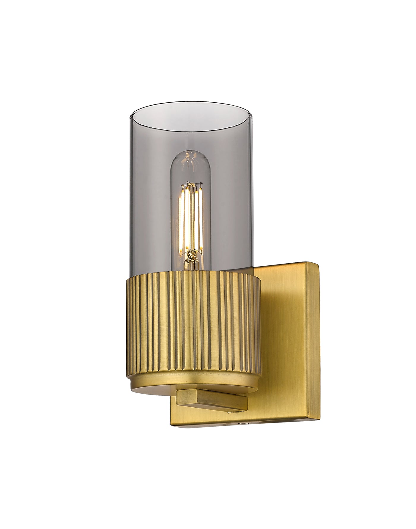 Downtown Urban Sconce Cast Brass Glass