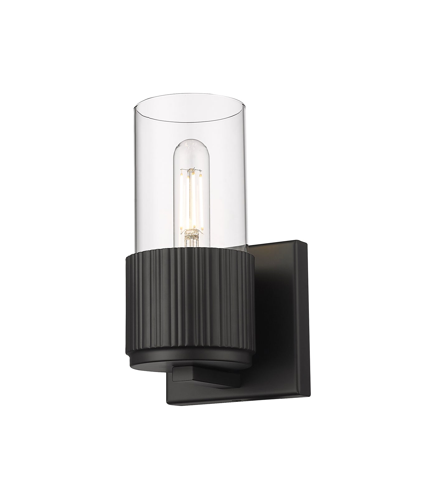 Downtown Urban Sconce Cast Brass Glass