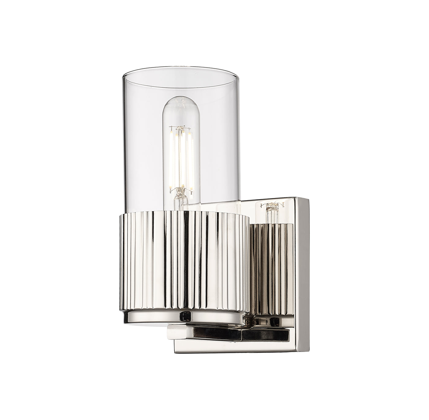 Downtown Urban Sconce Cast Brass Glass