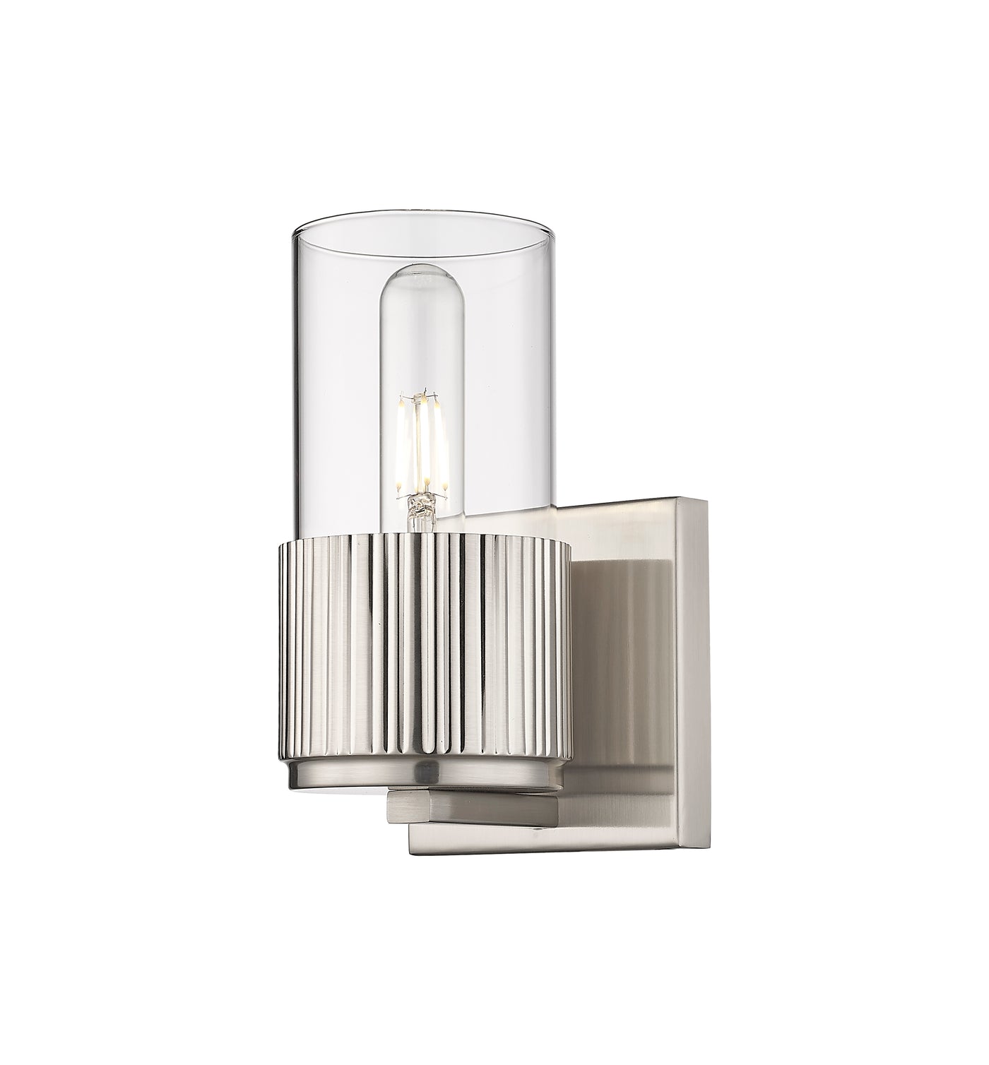 Downtown Urban Sconce Cast Brass Glass