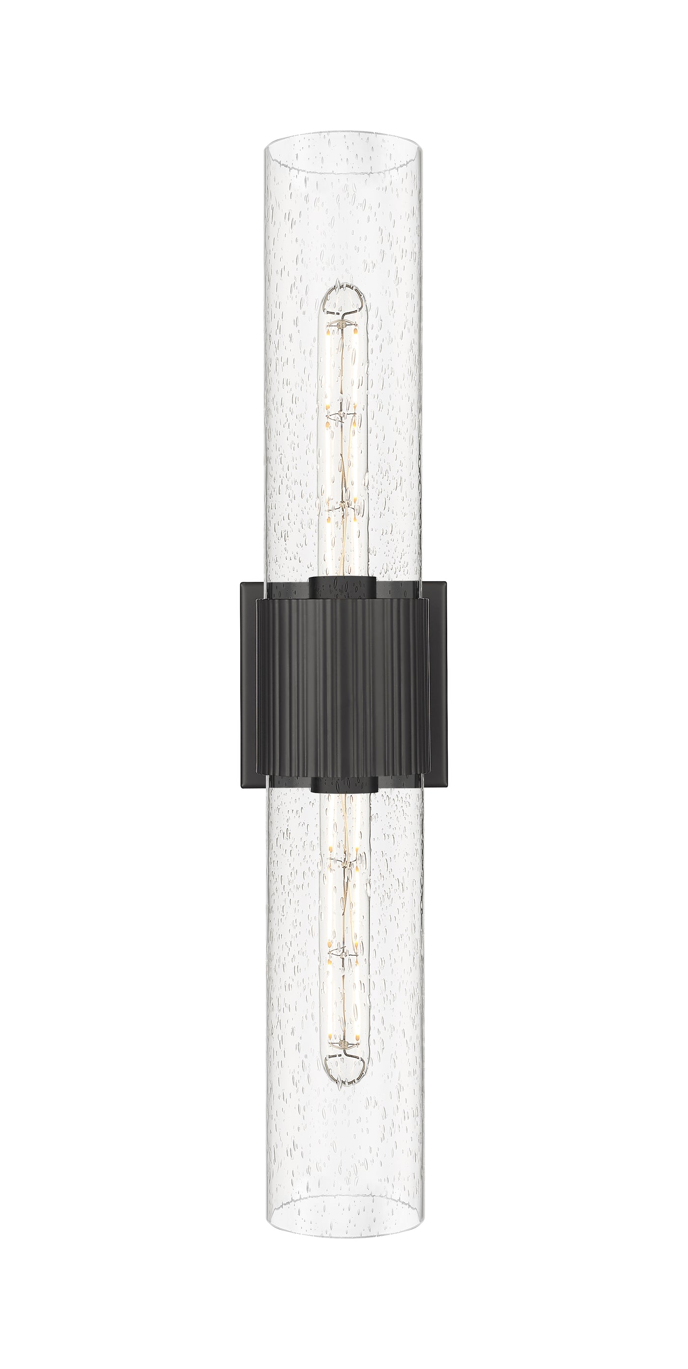 Downtown Urban Bath Vanity Light Ribbed Brass