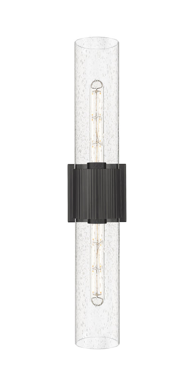 Downtown Urban Bath Vanity Light Ribbed Brass