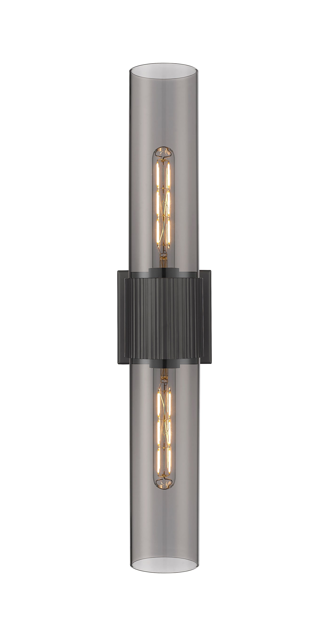 Downtown Urban Bath Vanity Light Ribbed Brass
