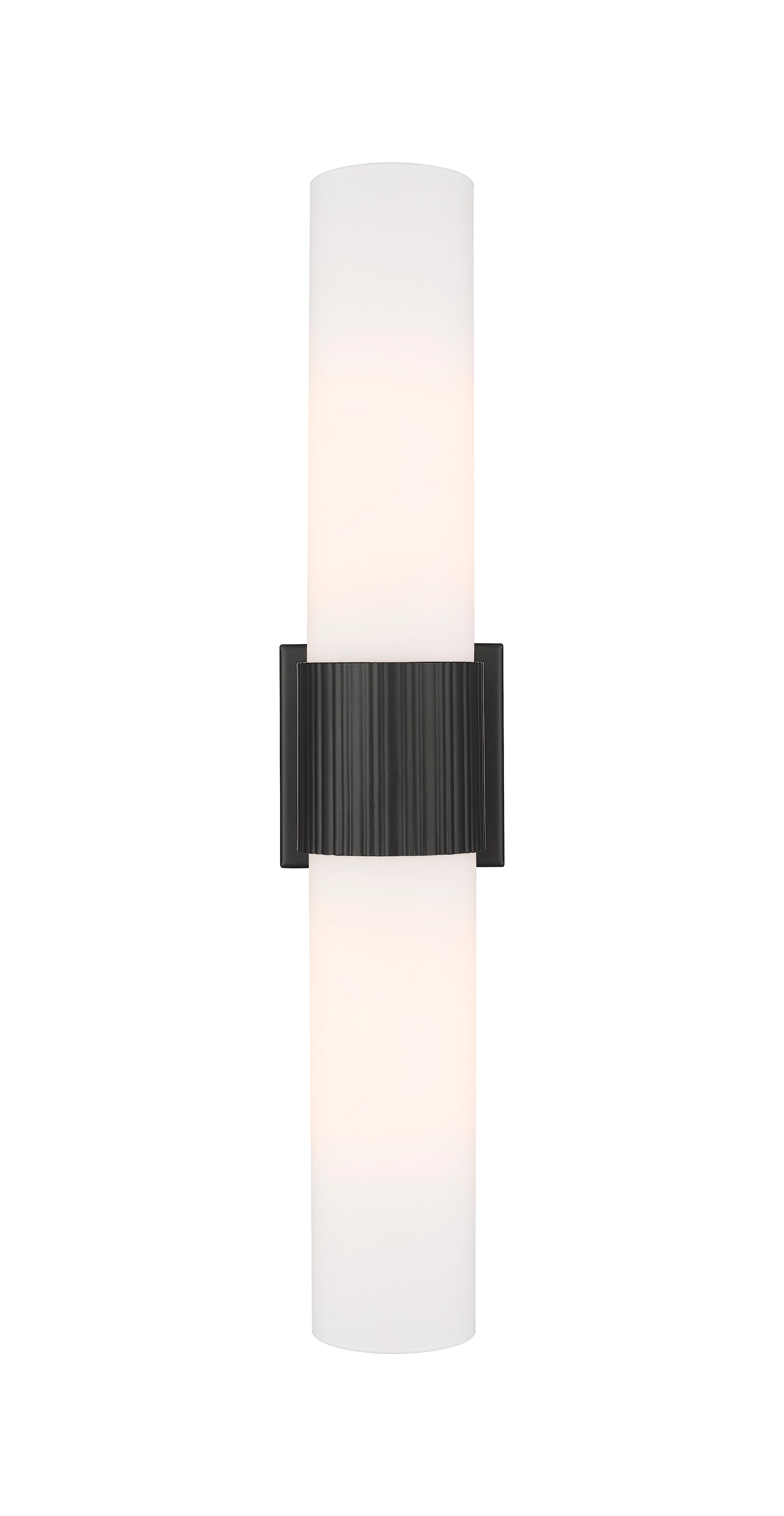 Downtown Urban Bath Vanity Light Ribbed Brass
