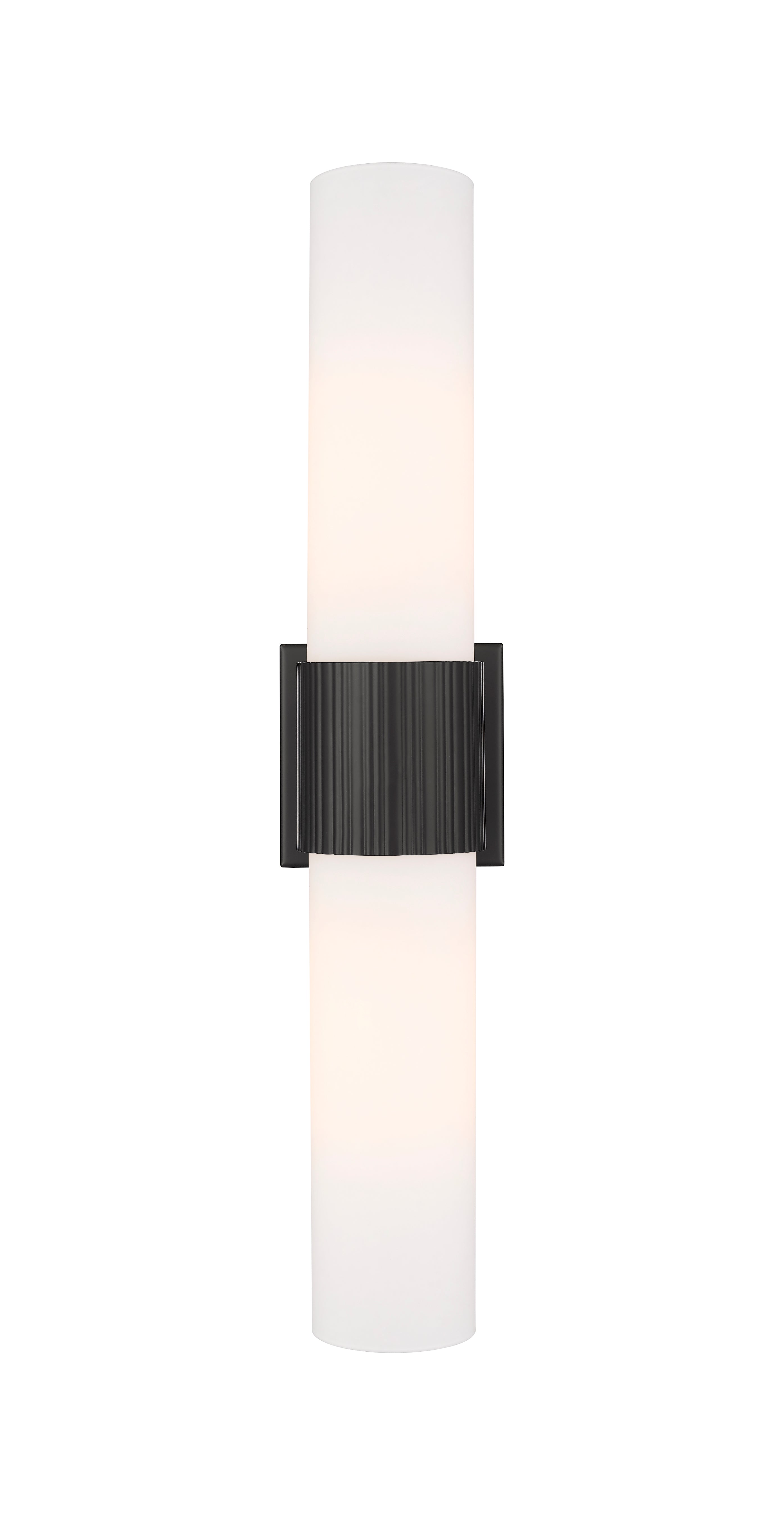 Downtown Urban Bath Vanity Light Ribbed Brass