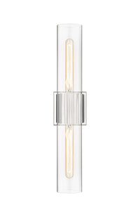 Downtown Urban Bath Vanity Light Ribbed Brass