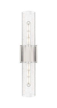 Downtown Urban Bath Vanity Light Ribbed Brass
