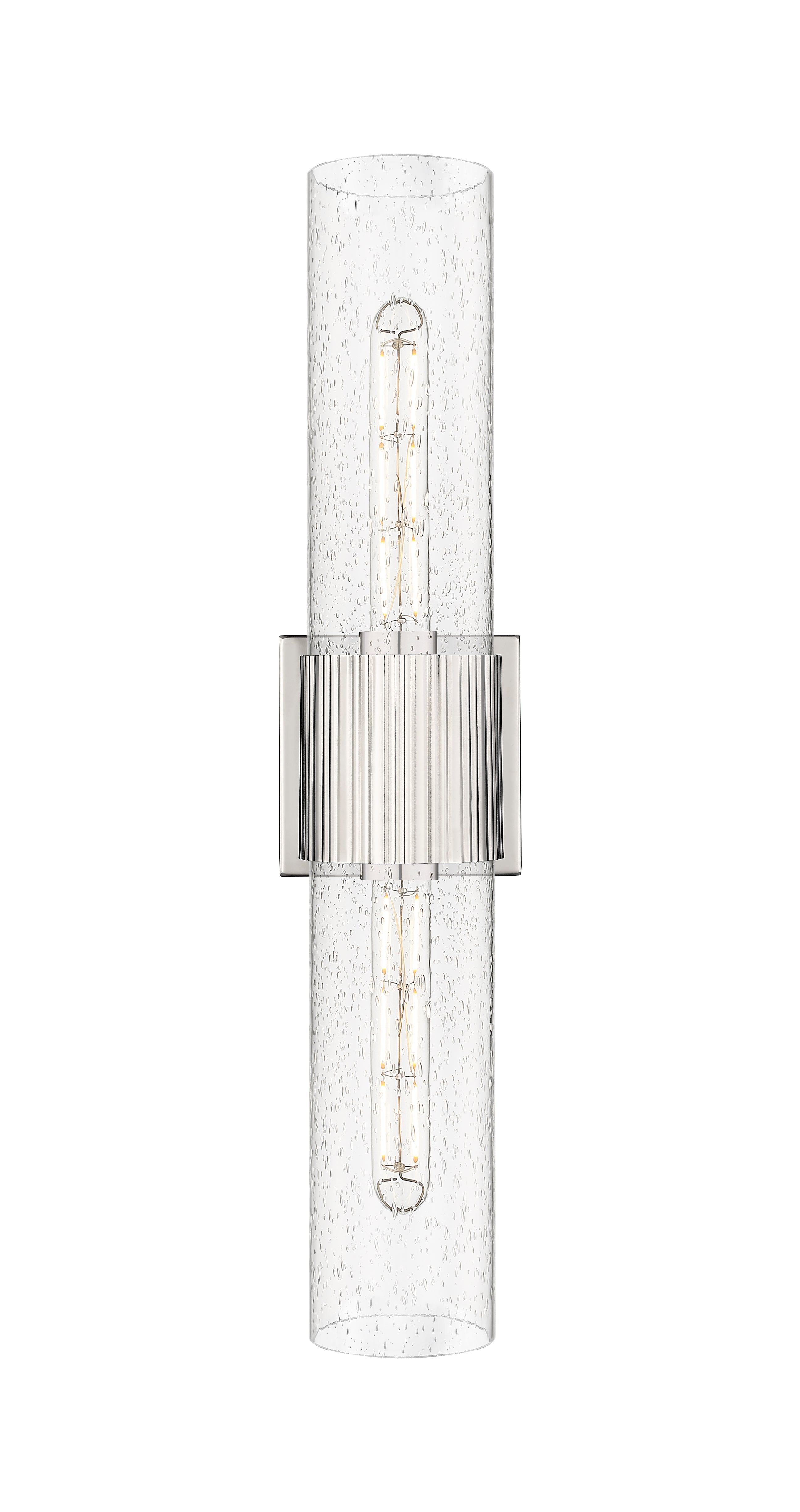 Downtown Urban Bath Vanity Light Ribbed Brass