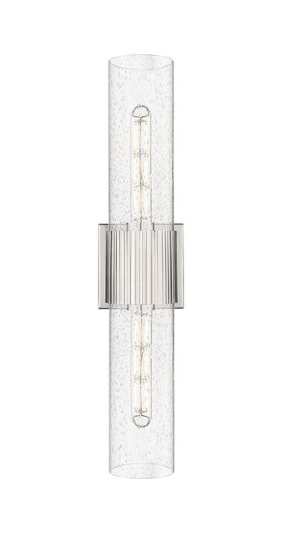 Downtown Urban Bath Vanity Light Ribbed Brass