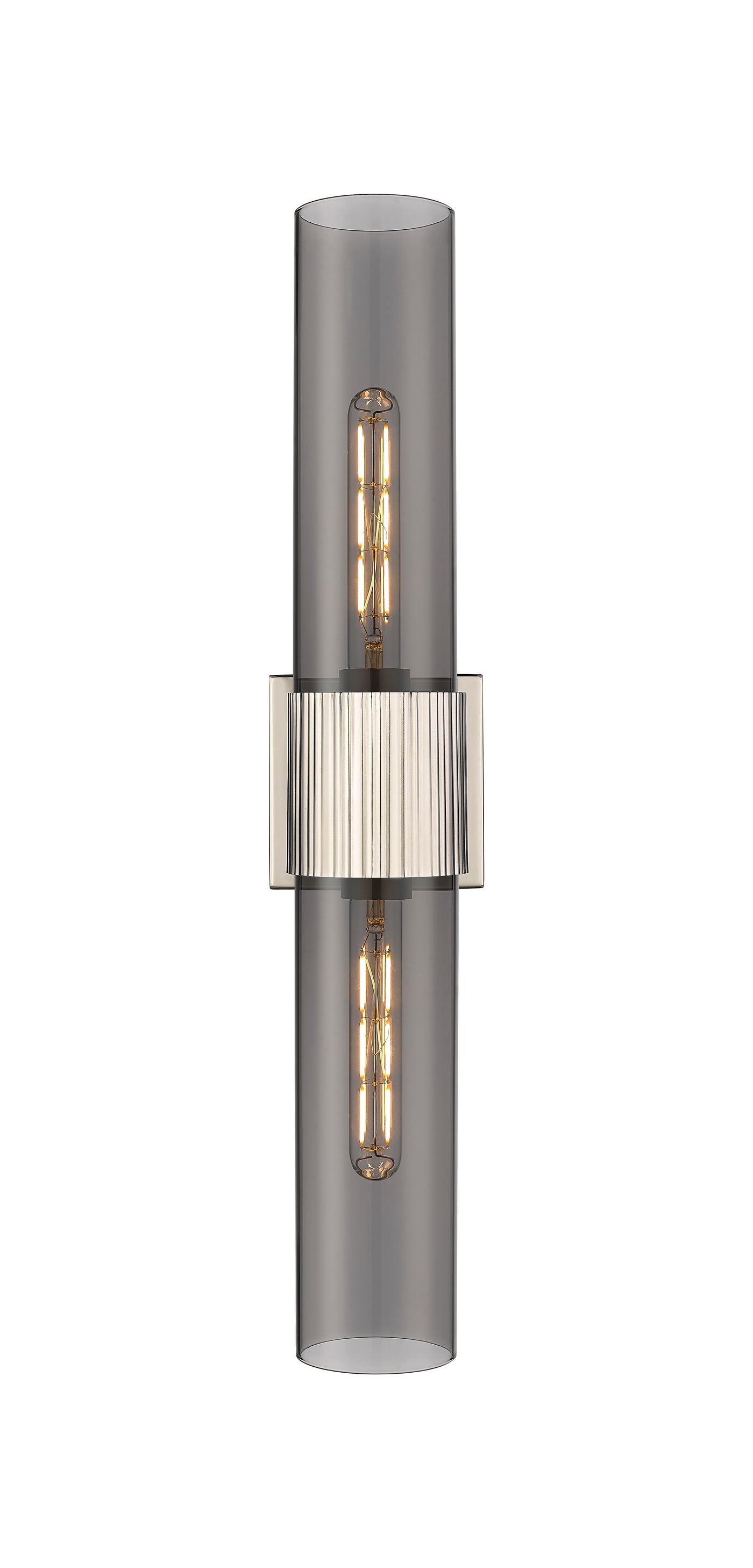 Downtown Urban Bath Vanity Light Ribbed Brass