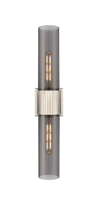 Downtown Urban Bath Vanity Light Ribbed Brass