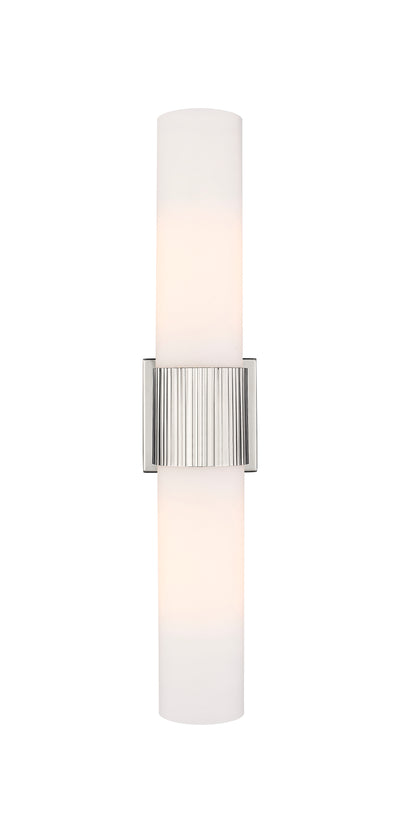 Downtown Urban Bath Vanity Light Ribbed Brass