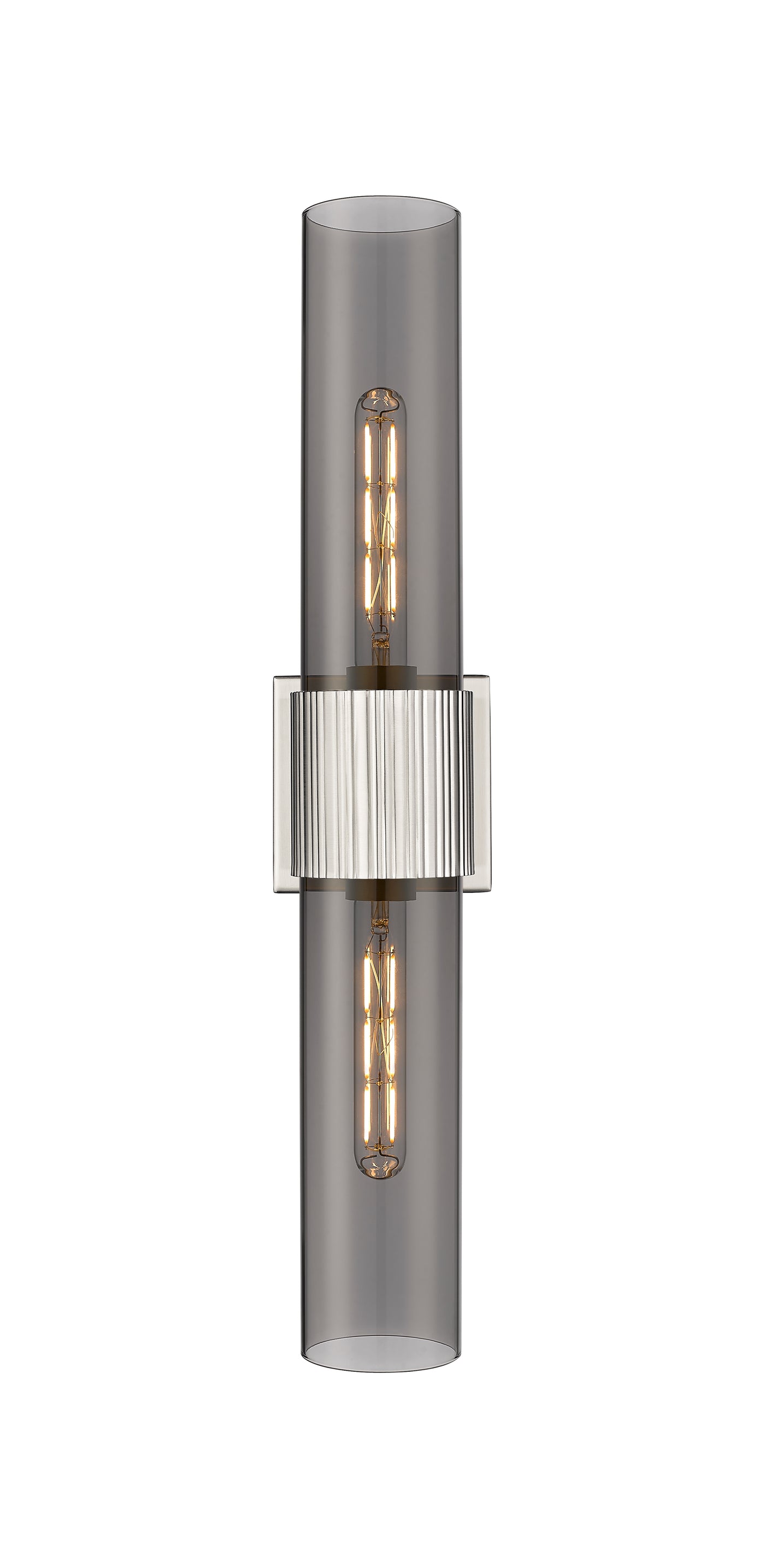 Downtown Urban Bath Vanity Light Ribbed Brass