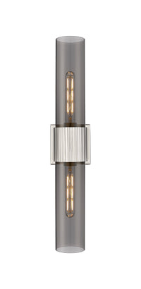 Downtown Urban Bath Vanity Light Ribbed Brass
