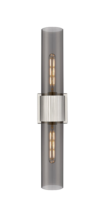 Downtown Urban Bath Vanity Light Ribbed Brass