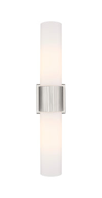 Downtown Urban Bath Vanity Light Ribbed Brass