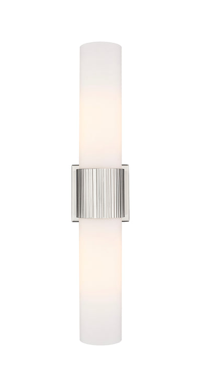 Downtown Urban Bath Vanity Light Ribbed Brass