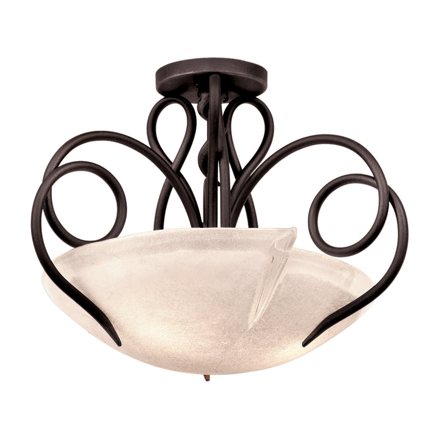 15'' Tribecca 3 Light Tortoise Shell Semi-Flush Mount