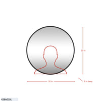 Cottage 30-in Round Mirror