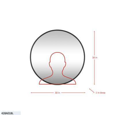 Cottage 30-in Round Mirror