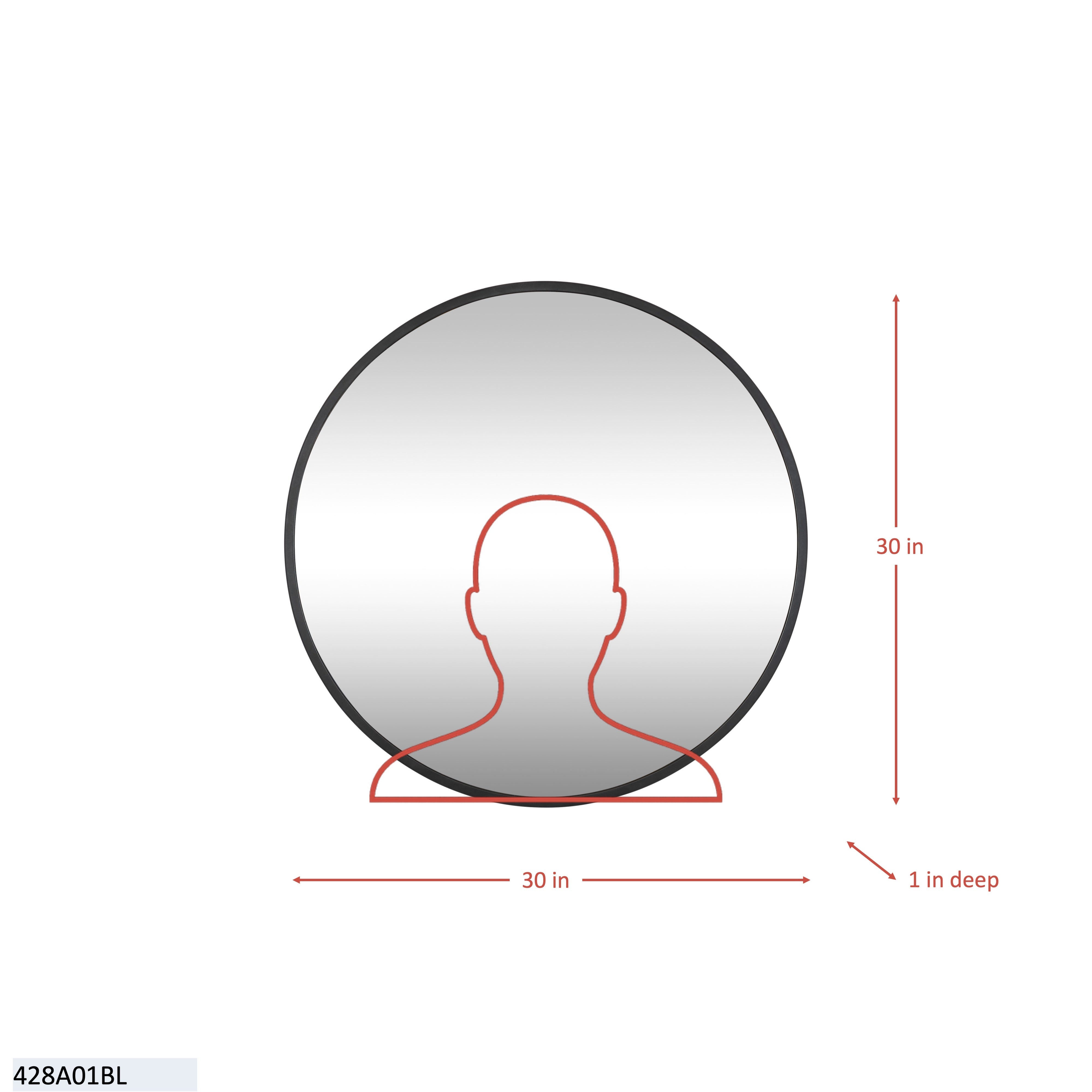Cottage 30-in Round Mirror