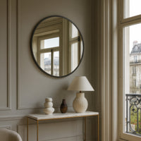 Cottage 30-in Round Mirror