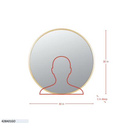 Cottage 30-in Round Mirror