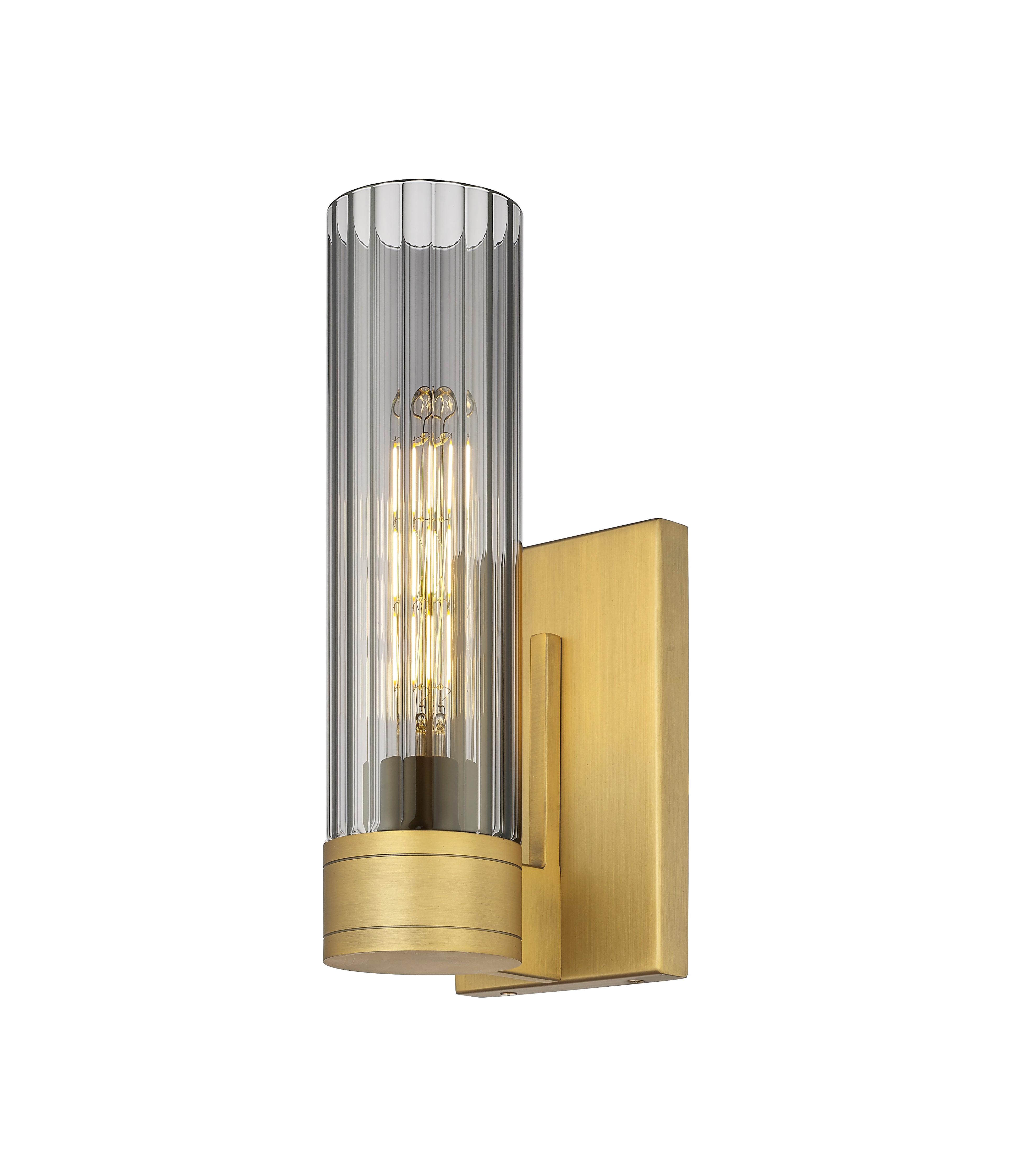 Downtown Urban Sconce Cast Brass Glass