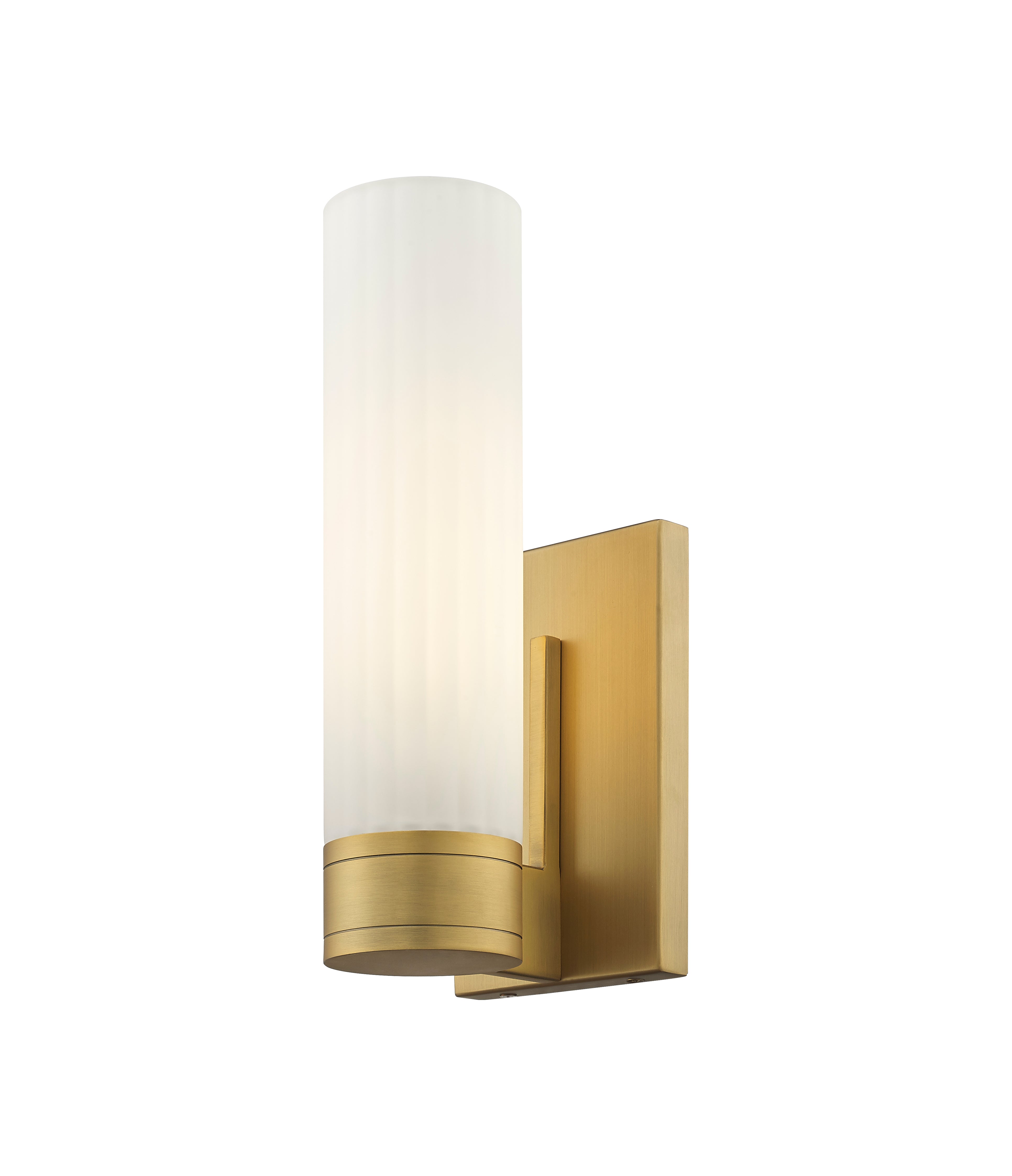Downtown Urban Sconce Cast Brass Glass