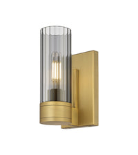 Downtown Urban Sconce Three Light Brass
